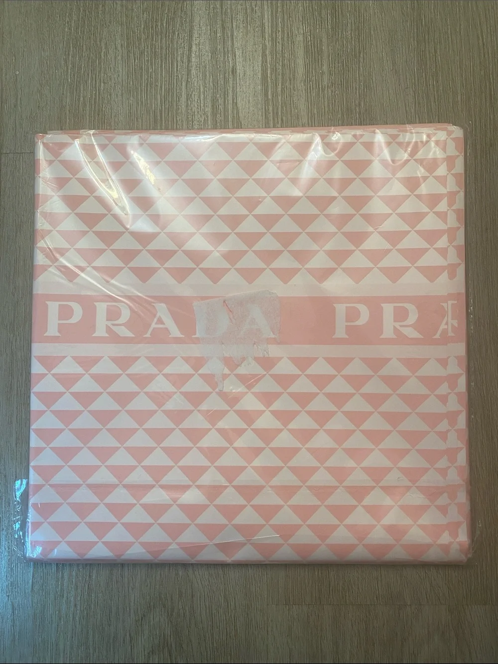 Pink & White Luxury Prada Print Gift Wrapping Paper